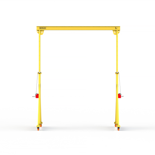 Мини кран козловой с регулируемой высотой Мобиус-TU до 1Т 3,5-5x5 метров