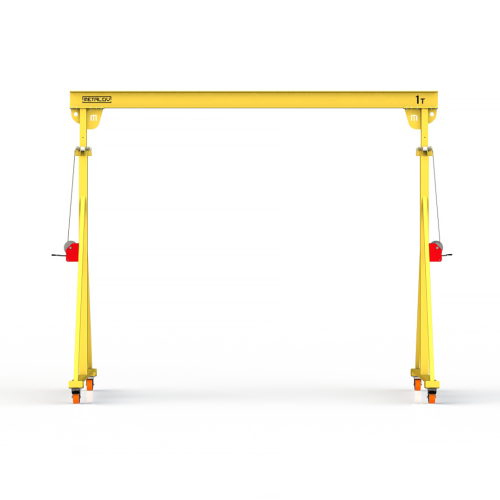 Мини кран козловой с регулируемой высотой Мобиус-TU до 1Т 3,5-5x5 метров