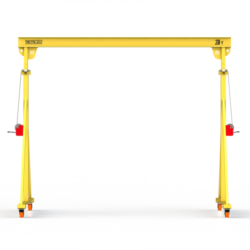Мини кран козловой с регулируемой высотой Мобиус-TU до 3Т 4-6x5 метров