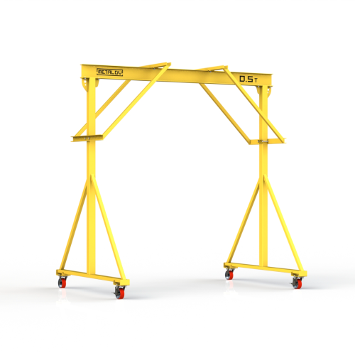 Мини кран козловой ручной усиленный Мобиус-R2 до 500 кг 3x2 метра