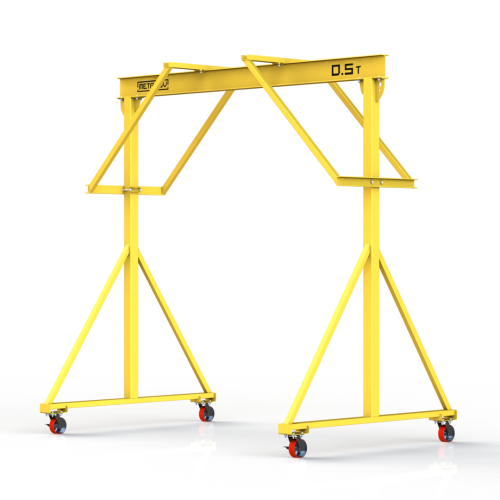 Мини кран козловой ручной усиленный Мобиус-R2 до 500 кг 3x2 метра