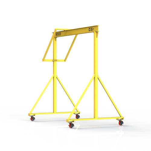 Мини кран козловой ручной усиленный Мобиус-R1 до 500 кг 2x2 метра