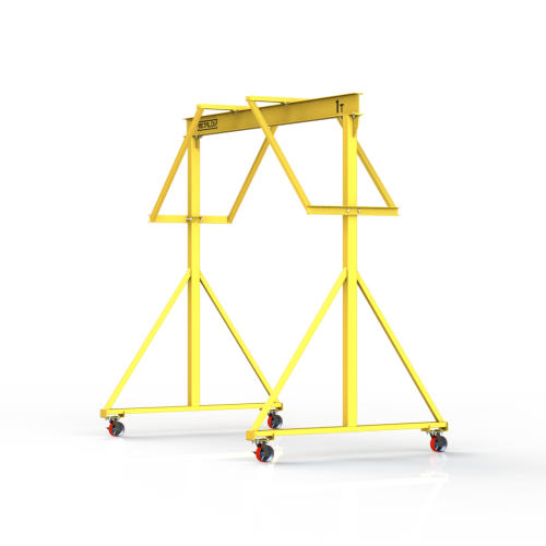 Мини кран козловой ручной усиленный Мобиус-R2 до 1Т 2x4 метра