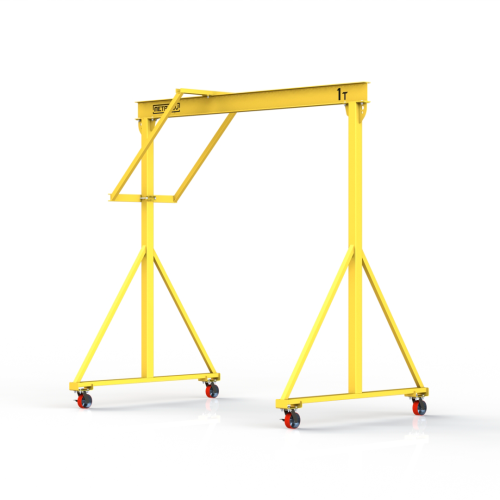 Мини кран козловой ручной усиленный Мобиус-R1 до 1Т 2x2 метра