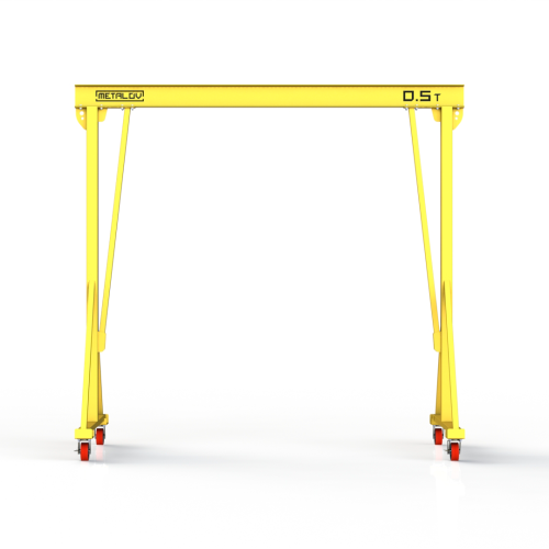 Мини кран козловой ручной усиленный Мобиус-V до 500 кг 2x2 метра