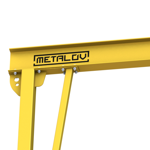 Мини кран козловой ручной усиленный Мобиус-V до 500 кг 2x2 метра