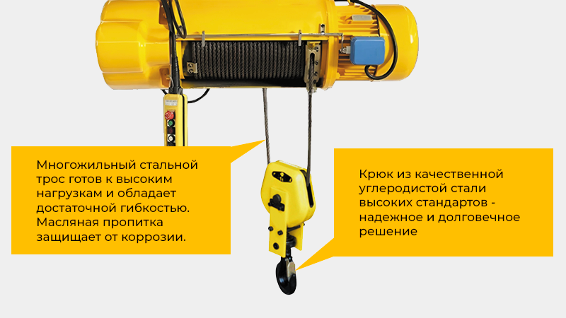 Таль электрическая канатная стационарная