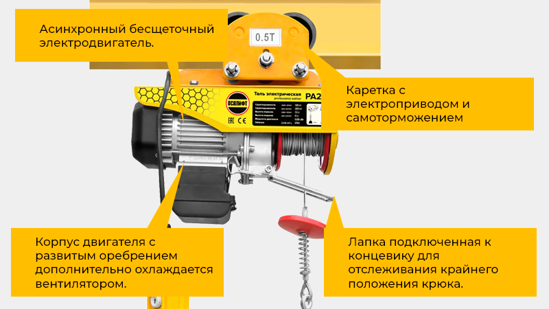 Многожильный канат, электромагнитный тормоз, пульт