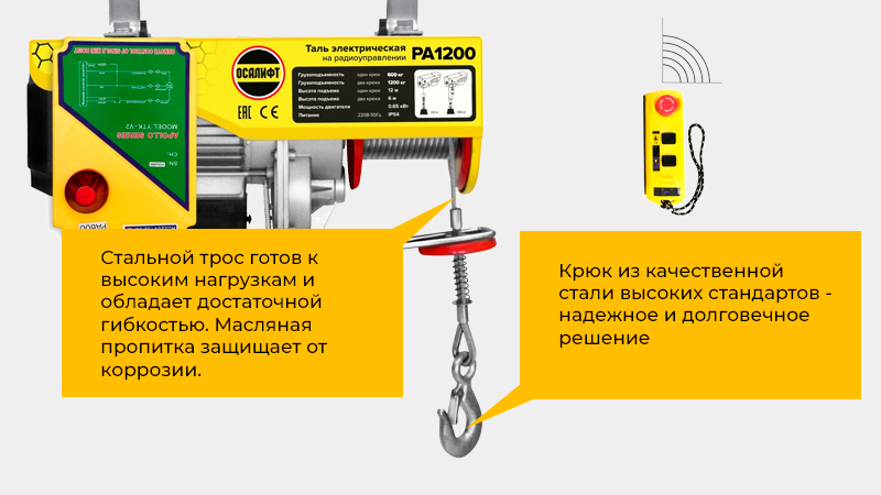 Надежная стационарная мини-таль для регулярных работ в мастерской, гараже или на производстве