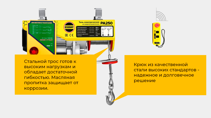 Надежная стационарная мини-таль для регулярных работ в мастерской, гараже или на производстве