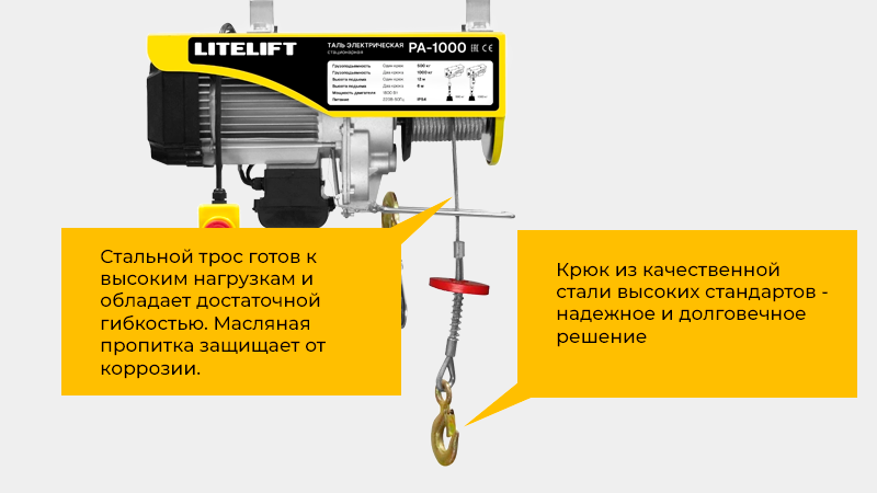 Надежная стационарная мини-таль для регулярных работ в мастерской, гараже или на производстве