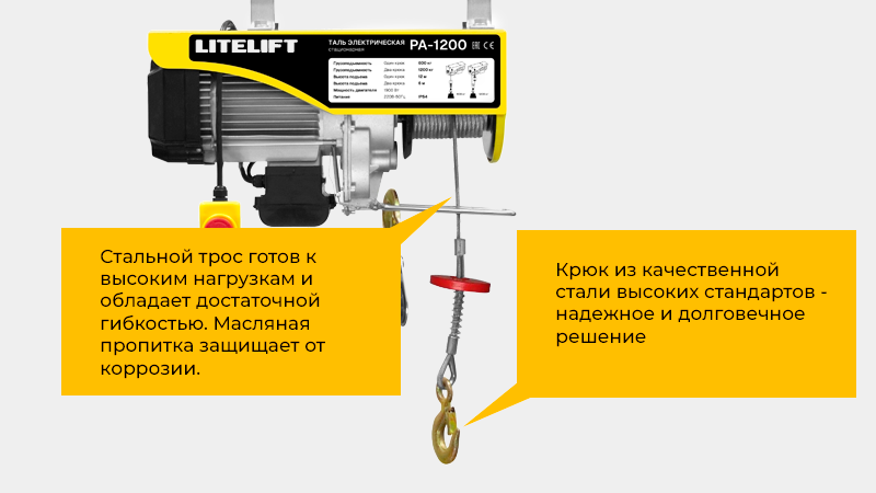 Надежная стационарная мини-таль для регулярных работ в мастерской, гараже или на производстве