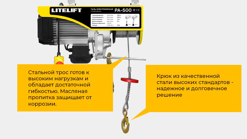 Надежная стационарная мини-таль для регулярных работ в мастерской, гараже или на производстве
