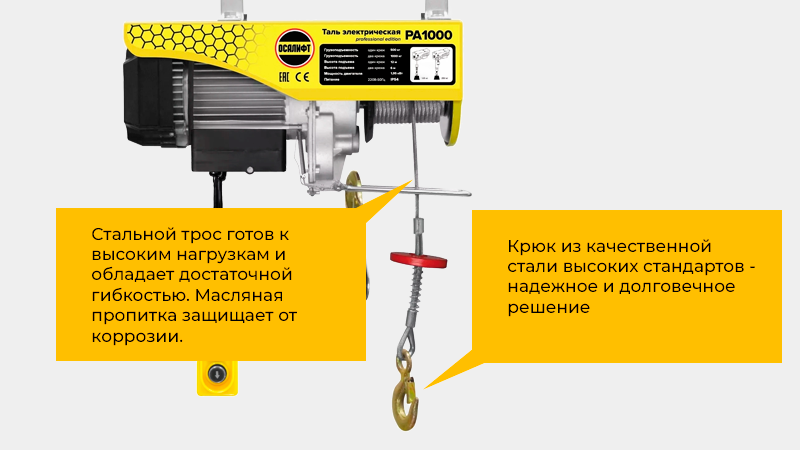 Надежная стационарная мини-таль для регулярных работ в мастерской, гараже или на производстве