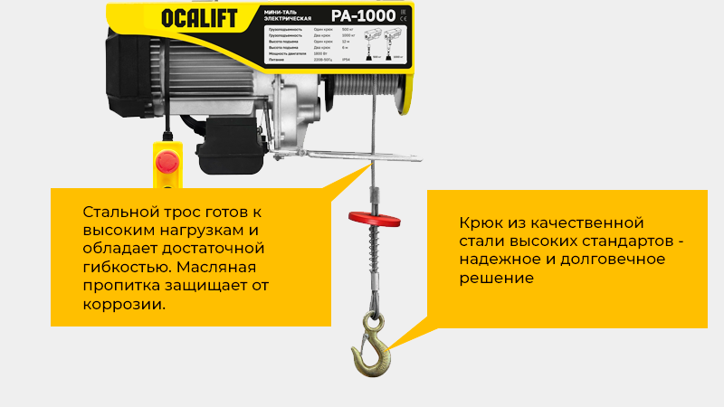 Надежная стационарная мини-таль для регулярных работ в мастерской, гараже или на производстве